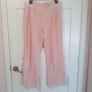 Vintage y2k pink satin piping stretch velour velvet track pants sweatpants